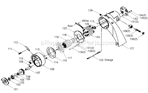 Page B Diagram and Parts List for 20-150 Type 1 Delta Chop Saw