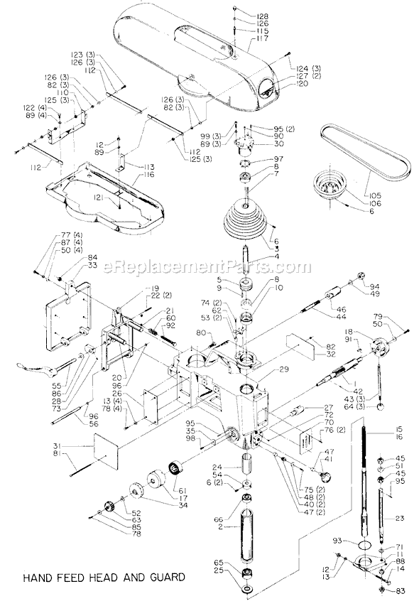 Page A Diagram and Parts List for 20-431 Type 1 Delta Drill Press