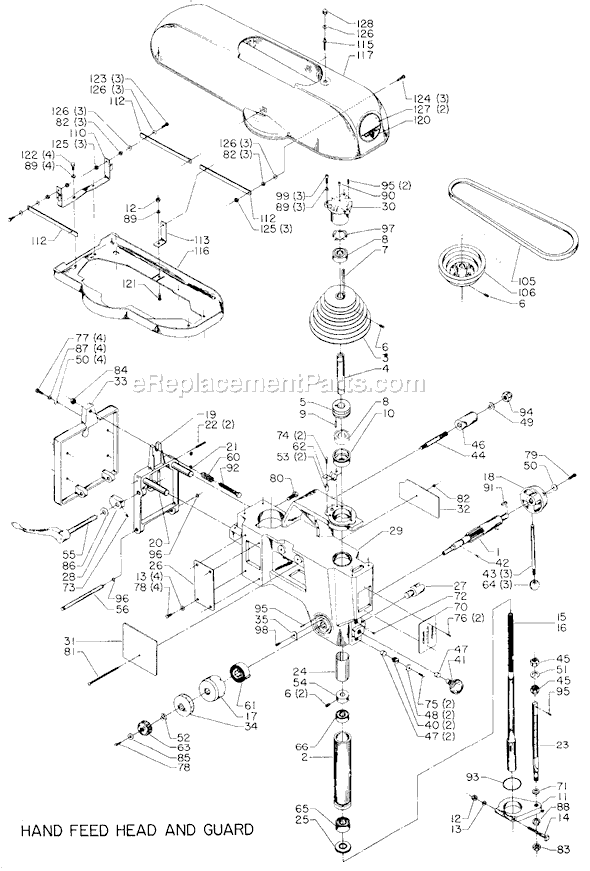 Page A Diagram and Parts List for 20-435 Type 1 Delta Drill Press