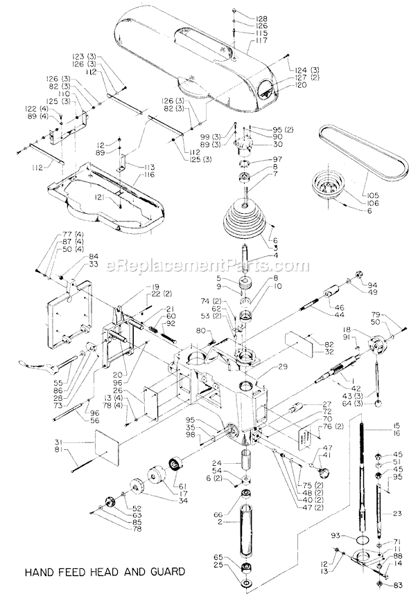 Page A Diagram and Parts List for 20-438 Type 1 Delta Drill Press