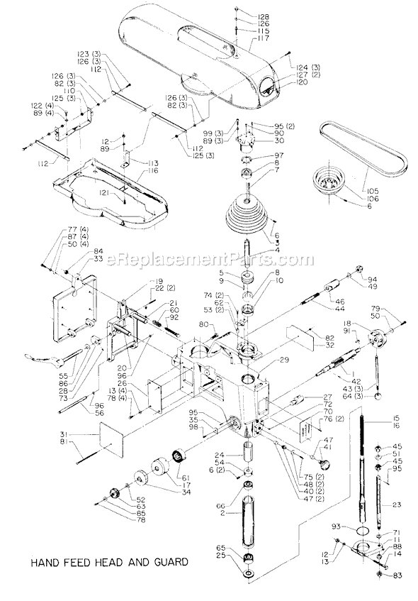 Page A Diagram and Parts List for 20-531 Type 1 Delta Drill Press