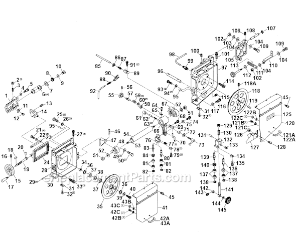 Page A Diagram and Parts List for 20-715 Type 1 Delta Band Saw