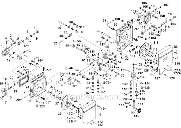 Page A Diagram and Parts List for 20-717 Type 1 Delta Band Saw