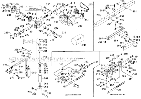 Page B Diagram and Parts List for 20-717 Type 1 Delta Band Saw