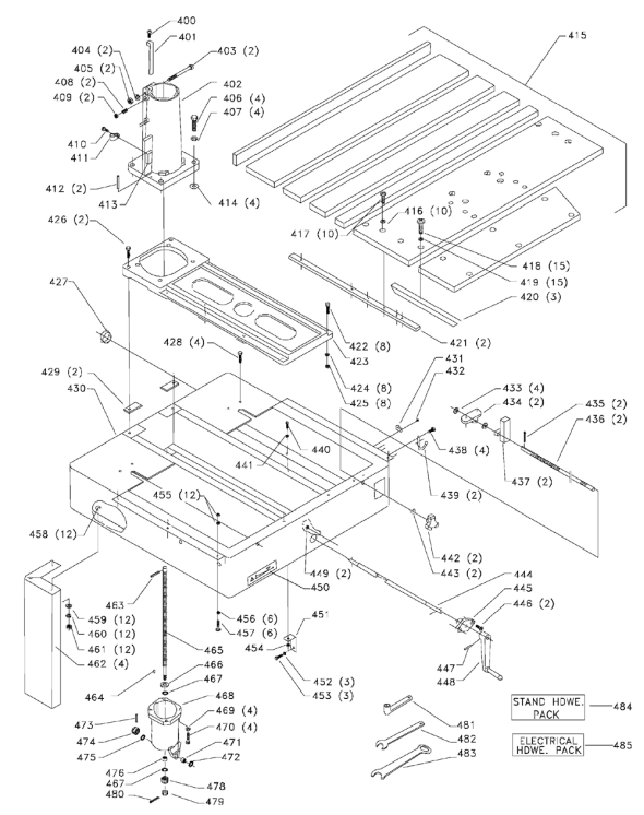 Delta 33-413-Bdk Type-2 Diagram and Parts List for 33-413-BDK Type-2 Delta Saw