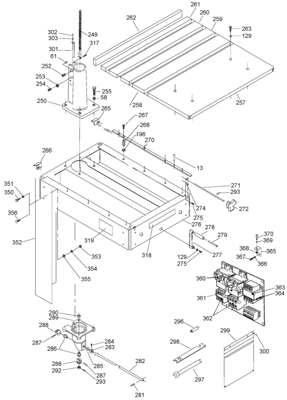 Delta 33-891-Bdk Type-1 Diagram and Parts List for 33-891-BDK Type-1 Delta Saw