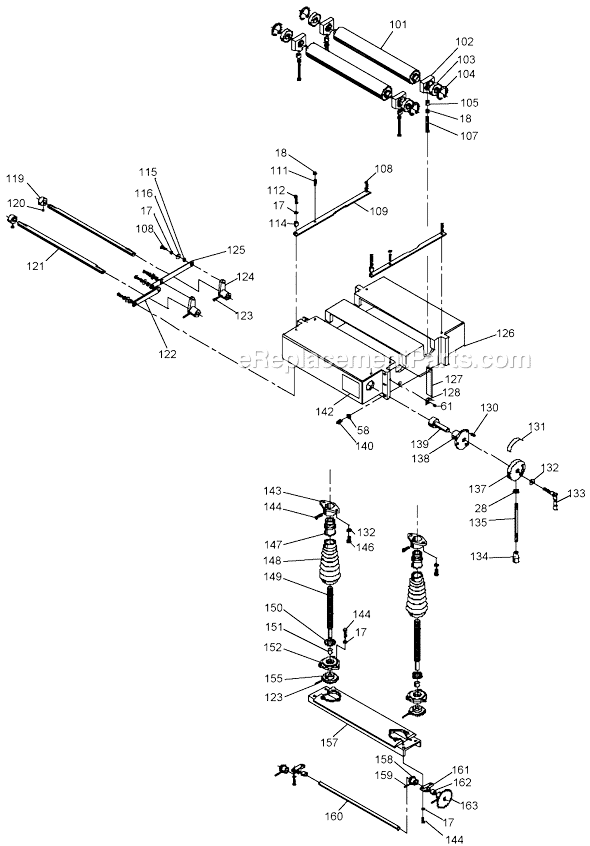 Page B Diagram and Parts List for 22-450 Type 2 Delta Planer Jointer