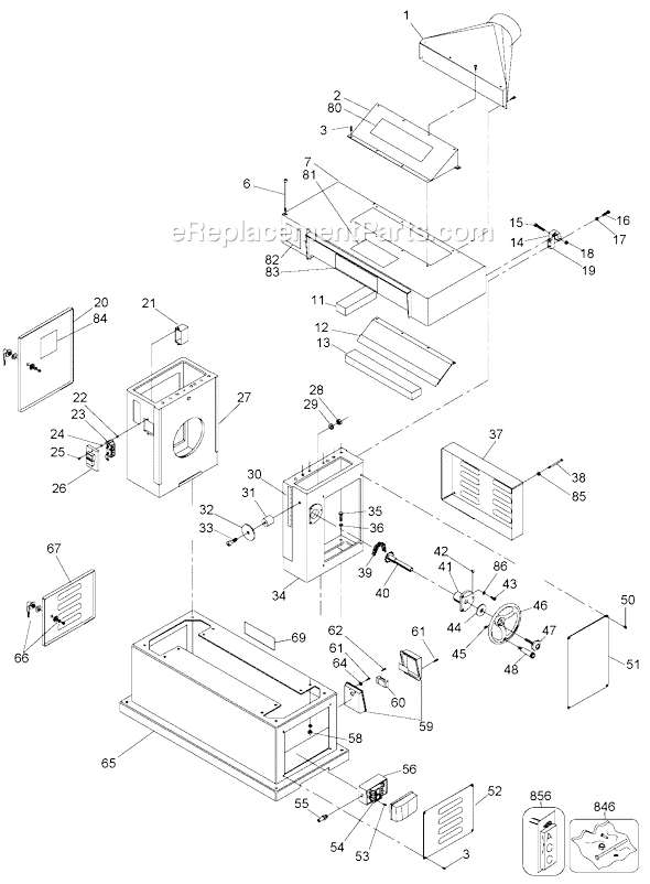 Page A Diagram and Parts List for 22-451 Type 2 Delta Planer Jointer