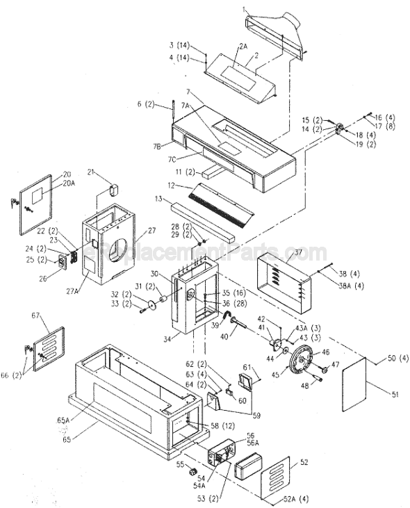 Page A Diagram and Parts List for 22-470 Type 1 Delta Planer Jointer