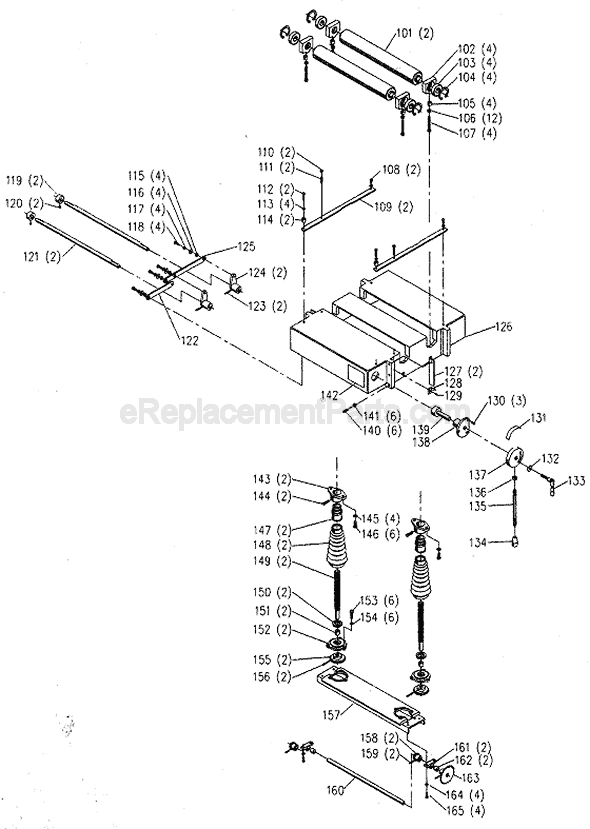Page B Diagram and Parts List for 22-470 Type 1 Delta Planer Jointer