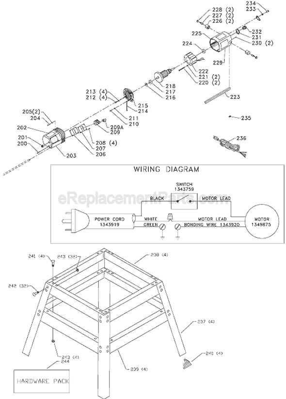Page C Diagram and Parts List for 22-560 Type 2 Delta Planer Jointer