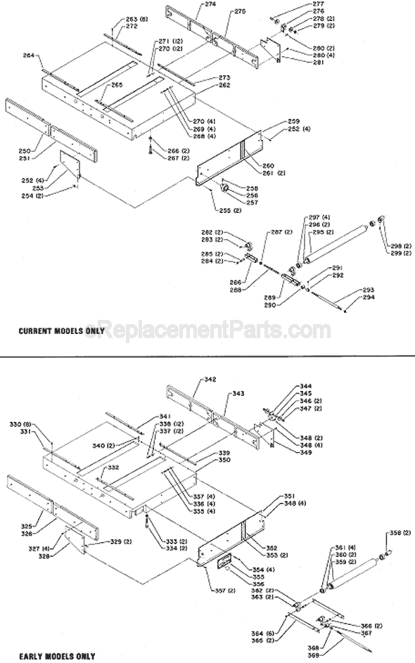 Page C Diagram and Parts List for 22-610 Type 1 Delta Planer Jointer