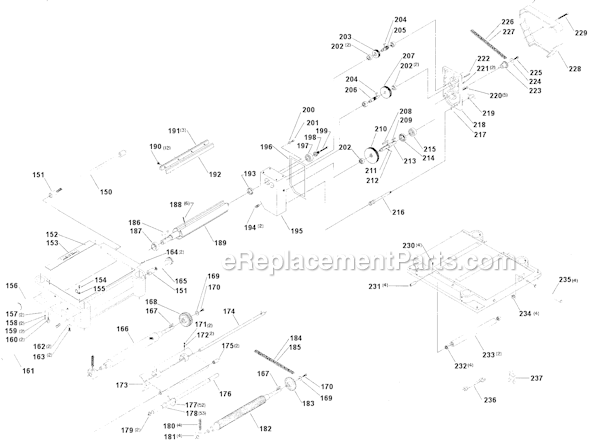 Page B Diagram and Parts List for 22-655 Type 1 Delta Planer Jointer