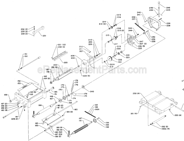 Page B Diagram and Parts List for 22-655 Type 2 Delta Planer Jointer