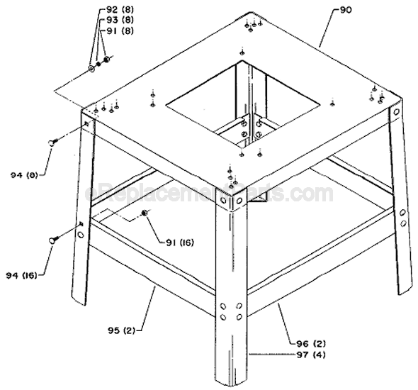 Page B Diagram and Parts List for 22-660 Type 2 Delta Planer Jointer