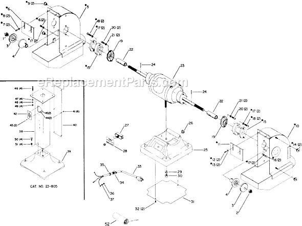 Page A Diagram and Parts List for 23-233 Type 1 Delta Sander Polisher