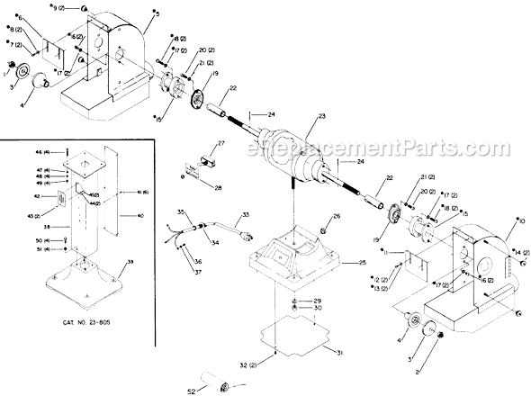 Page A Diagram and Parts List for 23-239 Type 1 Delta Sander Polisher