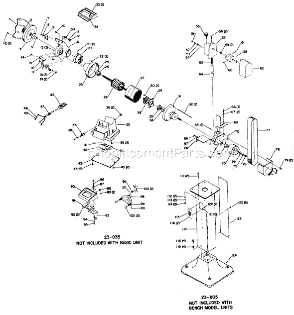 Page A Diagram and Parts List for 23-754 Type 1 Delta Angle Grinder