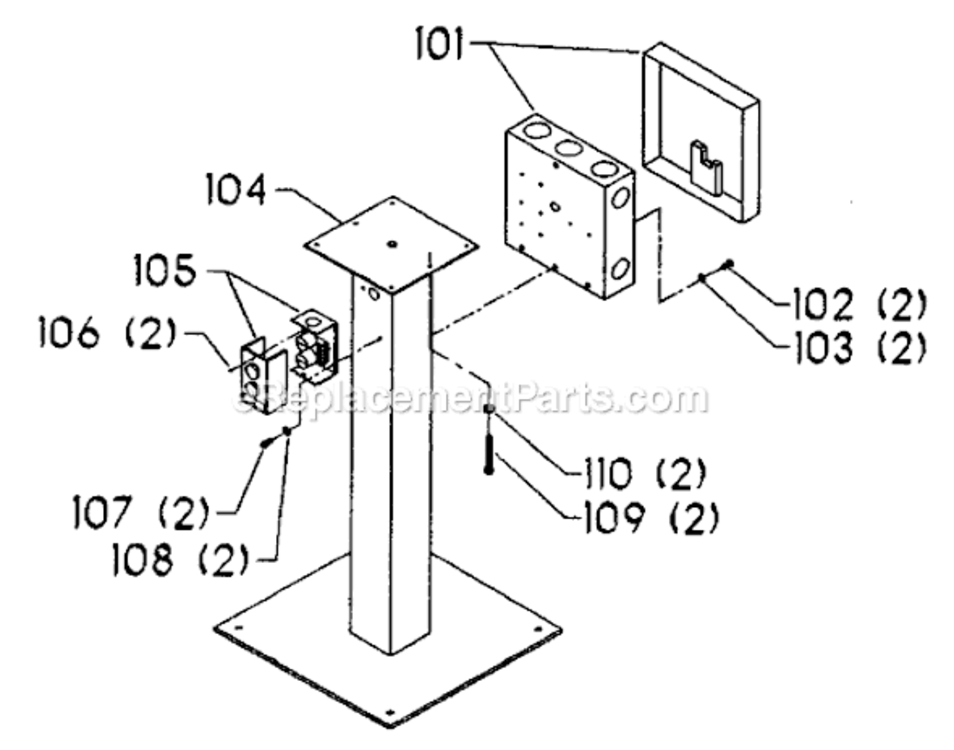 Page A Diagram and Parts List for 23-757 Type 1 Delta Belt or Drum Sander