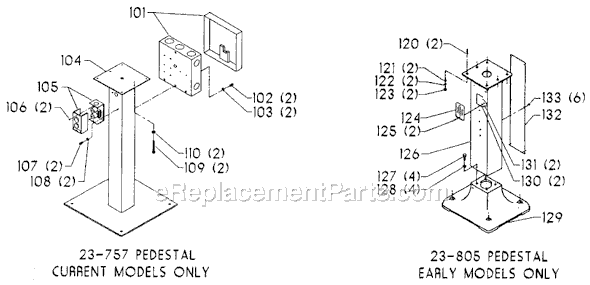 Page B Diagram and Parts List for 23-760 Type 1 Delta Angle Grinder
