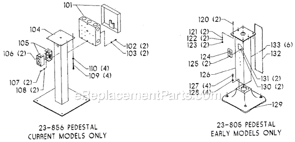 Page B Diagram and Parts List for 23-851 Type 1 Delta Angle Grinder