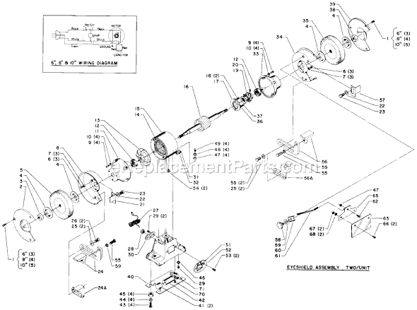 Page A Diagram and Parts List for 23-980 Type 1 Delta Angle Grinder