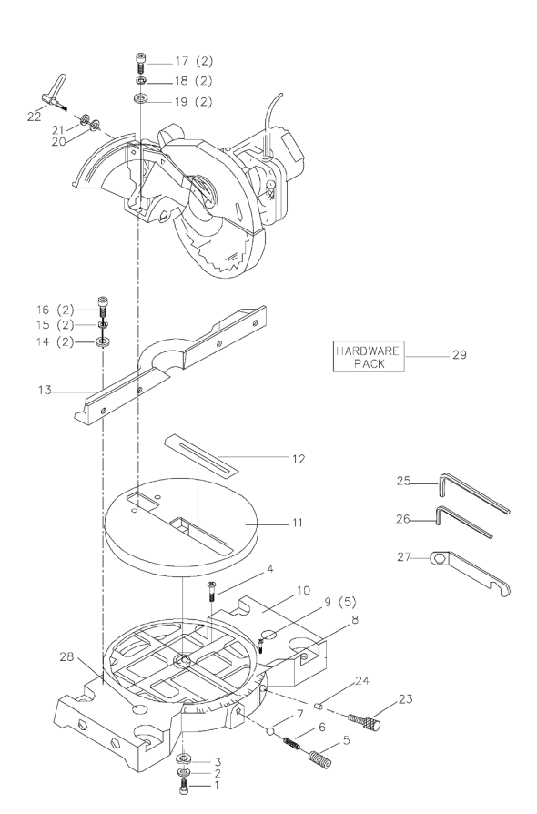 Delta Ms150 Diagram and Parts List for MS150  Delta Saw