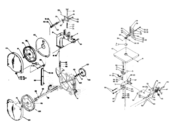 Delta 28-207-Bdk Type-1 Diagram and Parts List for 28-207-BDK Type-1 Delta Saw