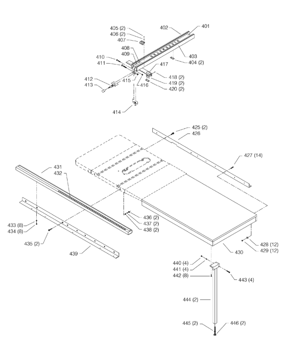 Delta 36-844 Diagram and Parts List for 36-844  Delta Saw
