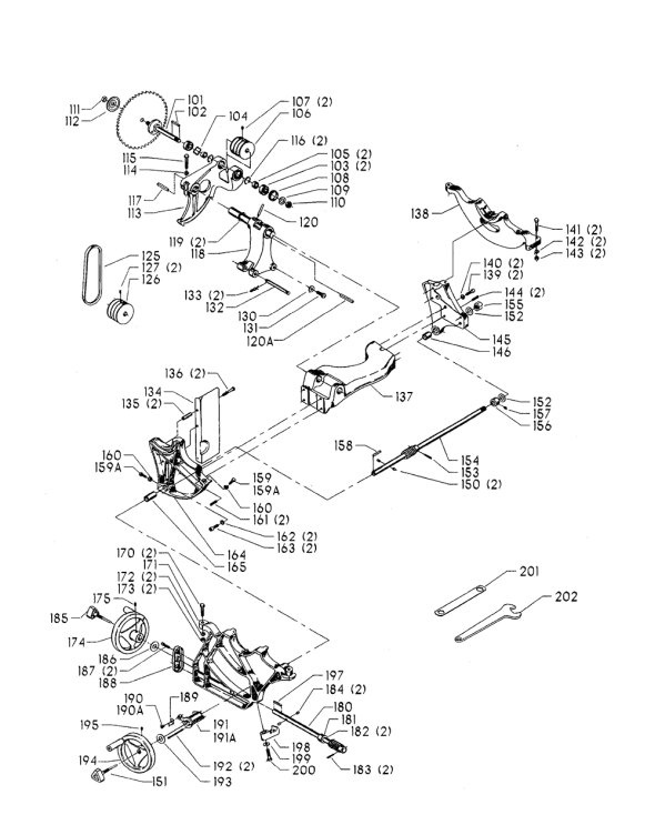Delta 34-897-1-3 Type-3 Diagram and Parts List for 34-897-1-3 Type-3 Delta Saw