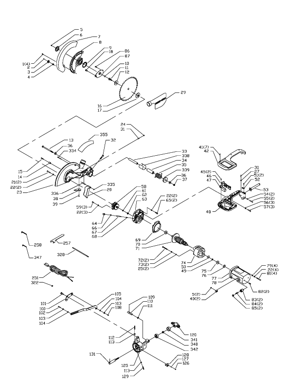 Delta 36-255 Diagram and Parts List for 36-255  Delta Saw