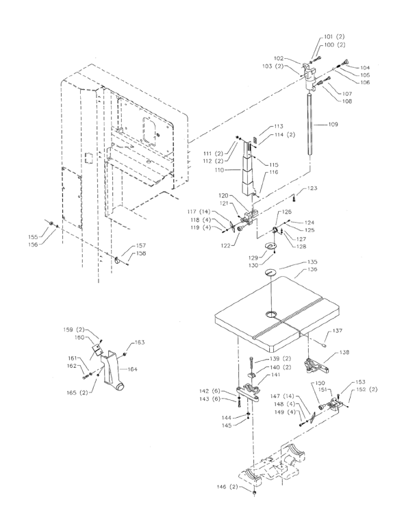 Delta Bs3a1 Diagram and Parts List for BS3A1  Delta Saw