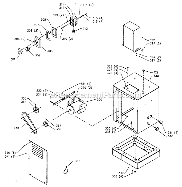Page D Diagram and Parts List for 28-254 Type 1 Delta Band Saw
