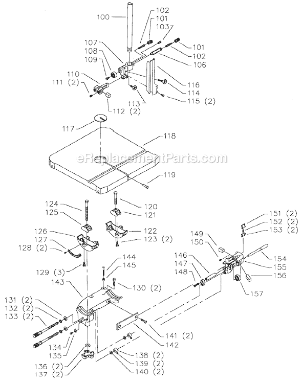 Page B Diagram and Parts List for 28-269 Type 1 Delta Band Saw