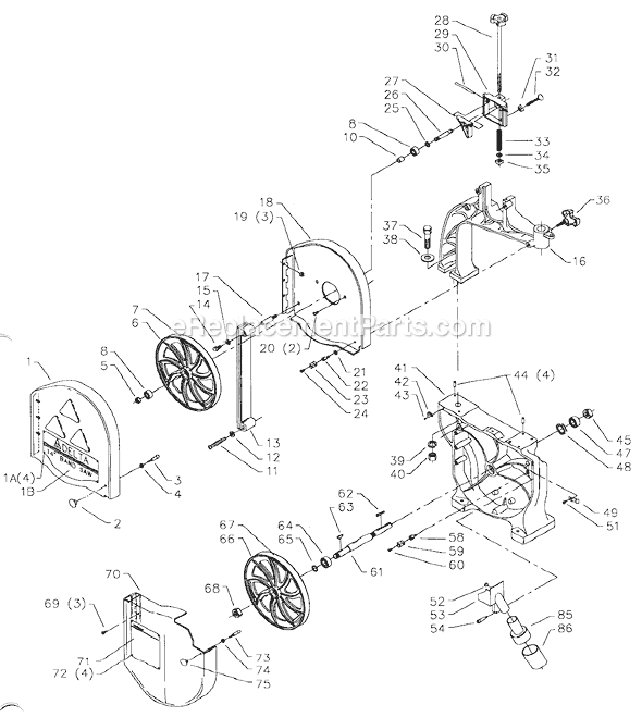 Page A Diagram and Parts List for 28-270 Type 1 Delta Band Saw