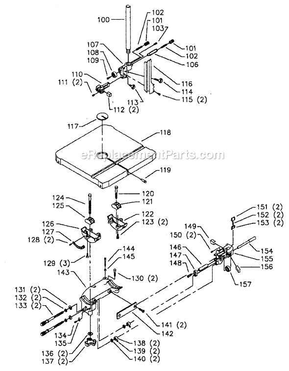 Page B Diagram and Parts List for 28-280 Type 1 Delta Band Saw