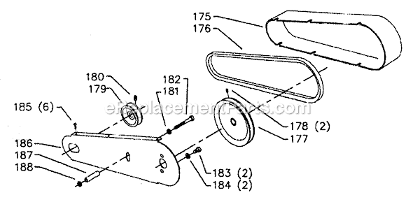 Page E Diagram and Parts List for 28-283 Type 1 Delta Band Saw