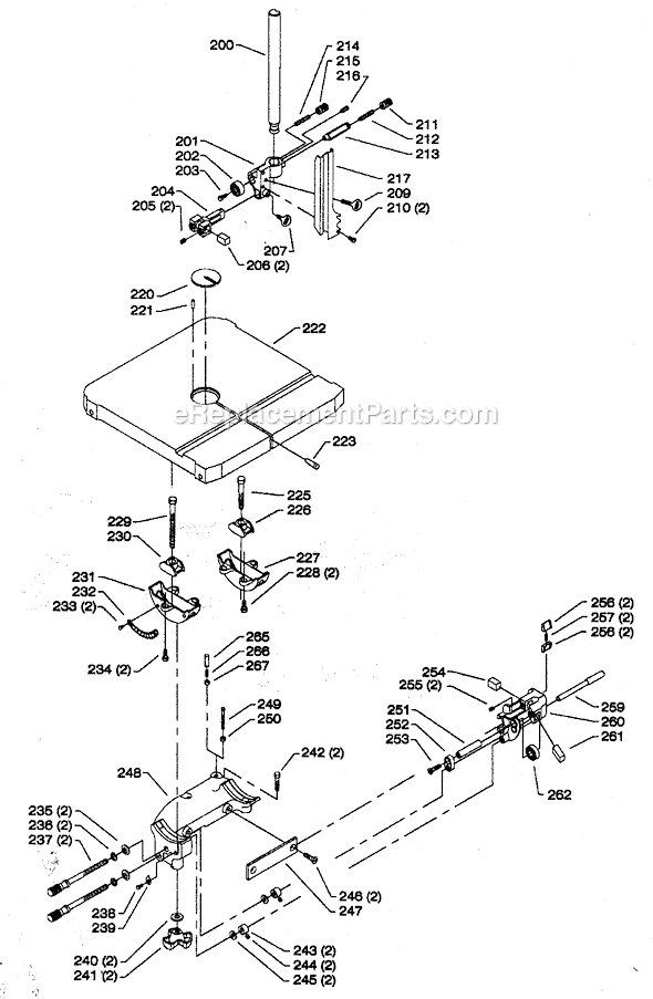 Page C Diagram and Parts List for 28-303 Type 1 Delta Band Saw