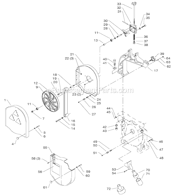 Page A Diagram and Parts List for 28-306 Type 1 Delta Band Saw