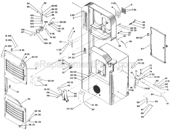 Page A Diagram and Parts List for 28-365 Type 1 Delta Band Saw