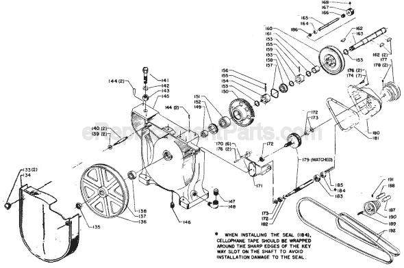 Page C Diagram and Parts List for 28-380 Type 1 Delta Band Saw
