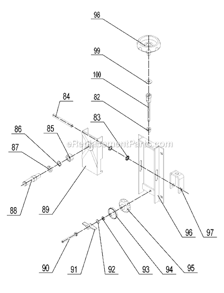 Page A Diagram and Parts List for 28-400 Type 1 Delta Band Saw