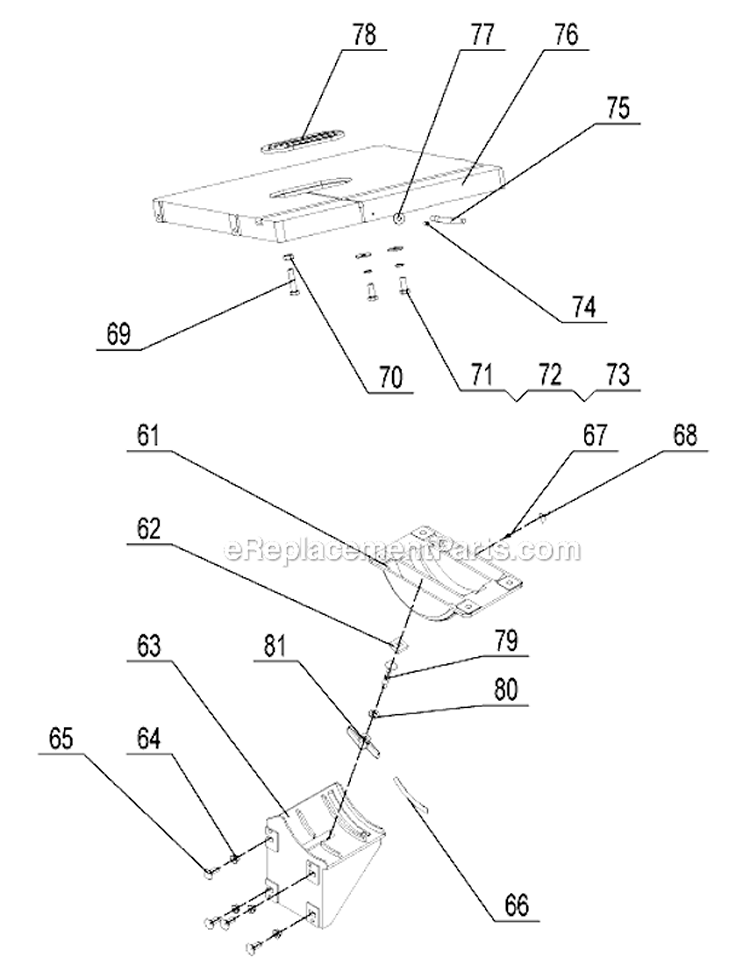 Page C Diagram and Parts List for 28-400 Type 1 Delta Band Saw