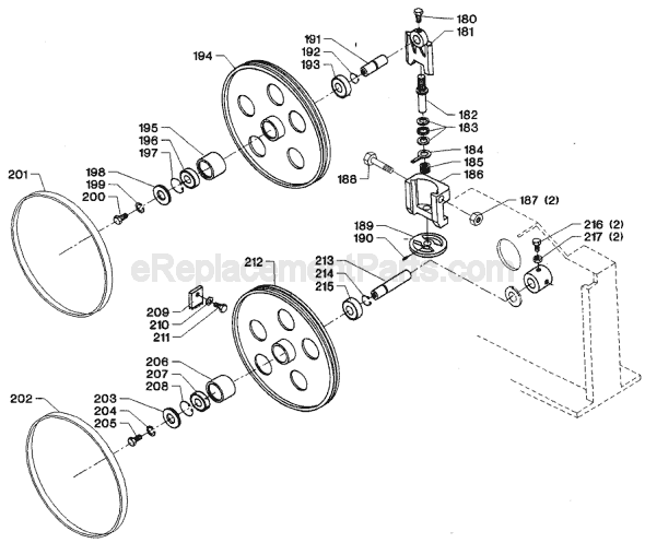 Page C Diagram and Parts List for 28-641 Type 1 Delta Band Saw