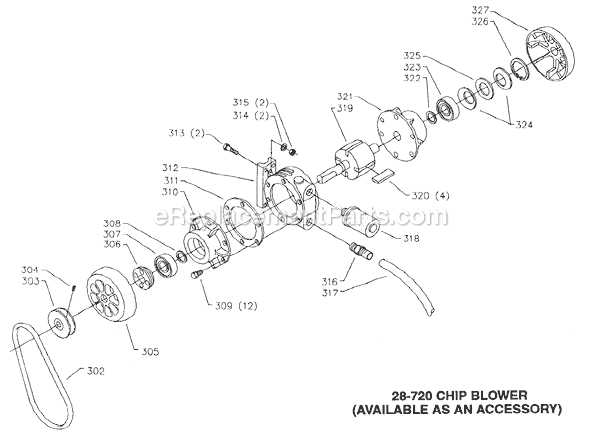Page D Diagram and Parts List for 28-651 Type 2 Delta Band Saw