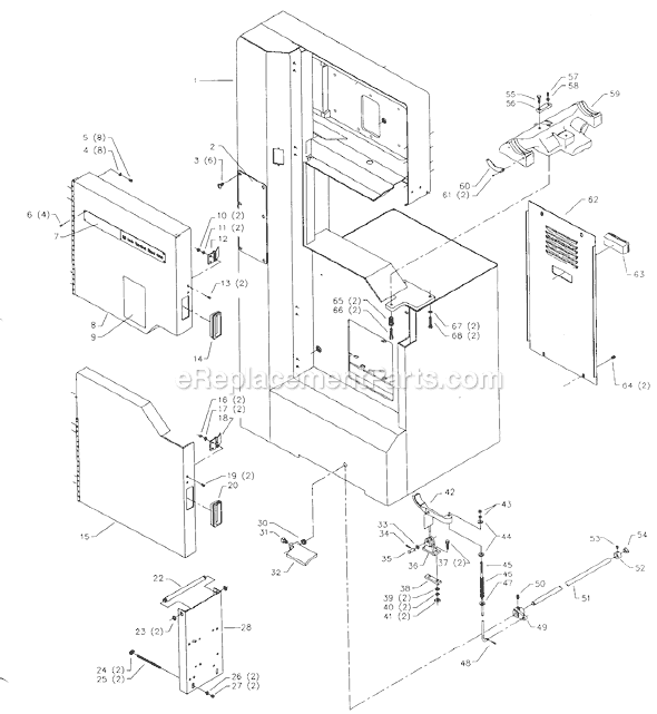 Page A Diagram and Parts List for 28-652 Type 2 Delta Band Saw