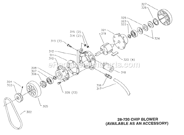 Page D Diagram and Parts List for 28-653 Type 2 Delta Band Saw