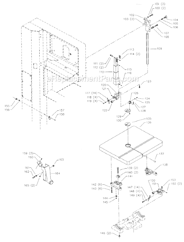 Page B Diagram and Parts List for 28-656 Type 2 Delta Band Saw