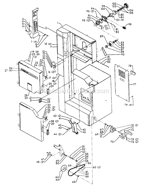 Page A Diagram and Parts List for 28-662 Type 1 Delta Band Saw