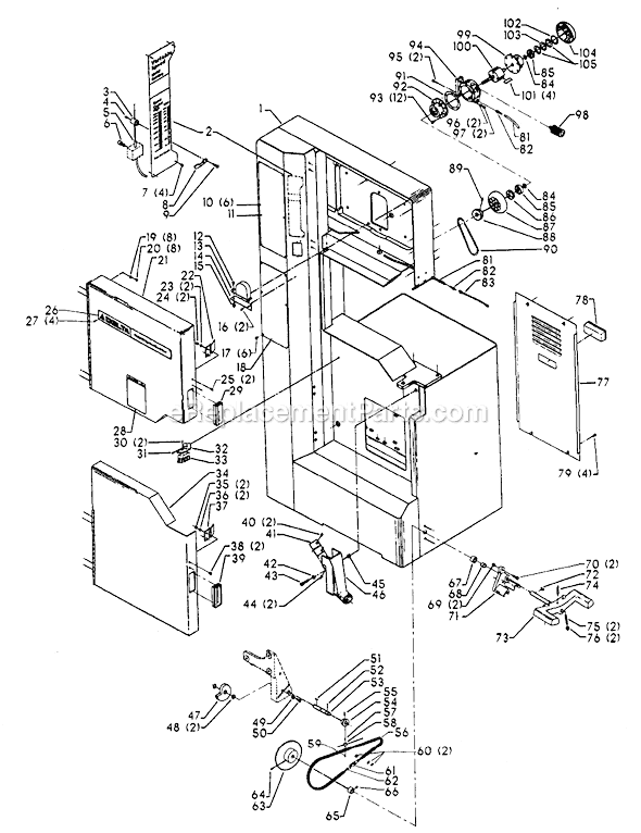 Page A Diagram and Parts List for 28-663 Type 1 Delta Band Saw